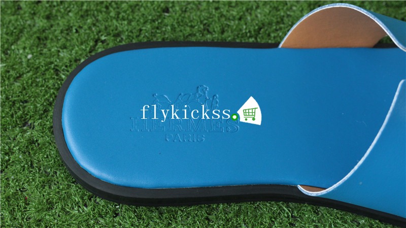 Hermes Slipper Blue Black